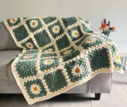 Daisy Cozy Throw Crochet Pattern
