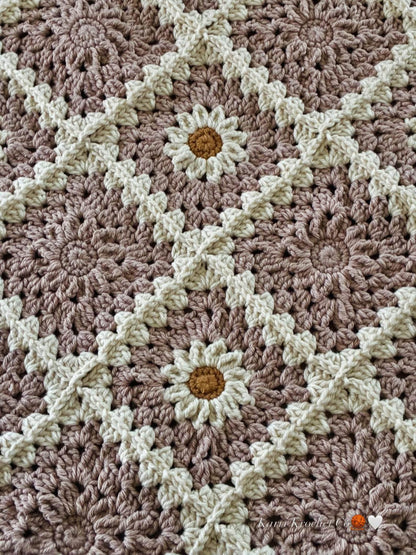 Daisy Cozy Throw Crochet Pattern
