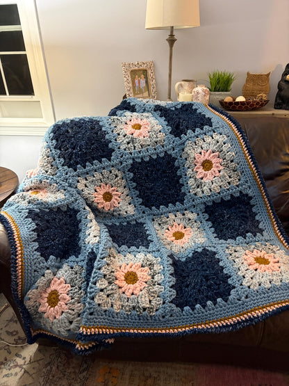Daisy Cozy Throw Crochet Pattern