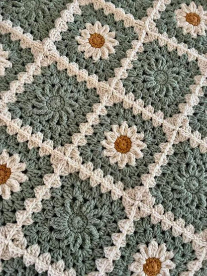 Daisy Cozy Throw Crochet Pattern