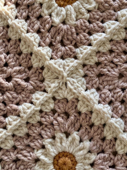 Daisy Cozy Throw Crochet Pattern