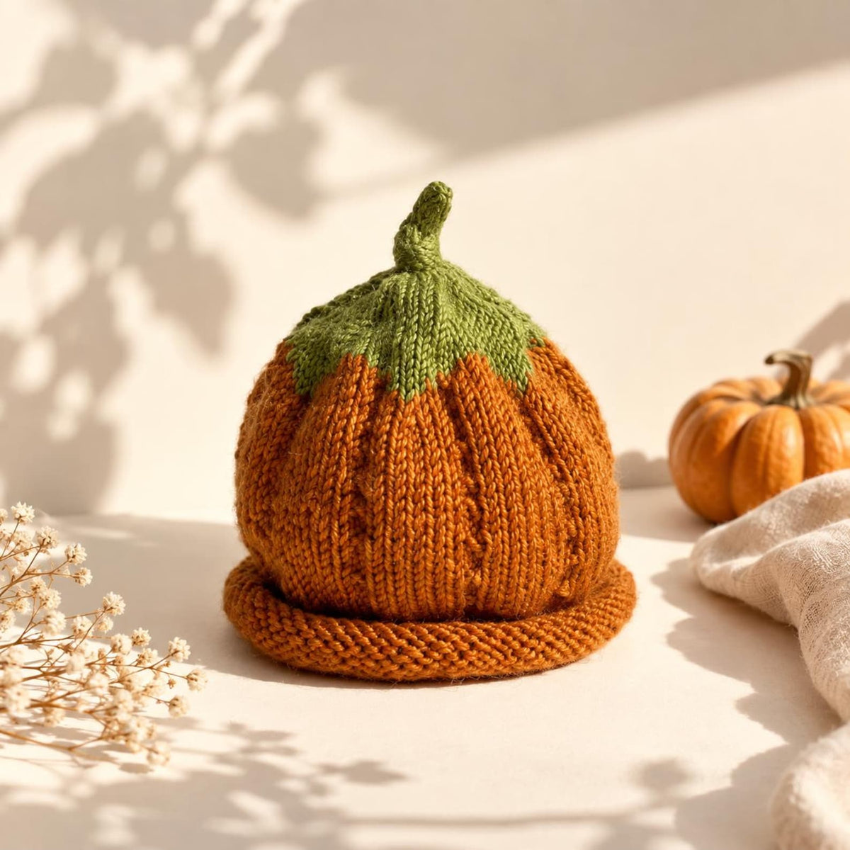 Cozy Pumpkin Hat Knitting Pattern