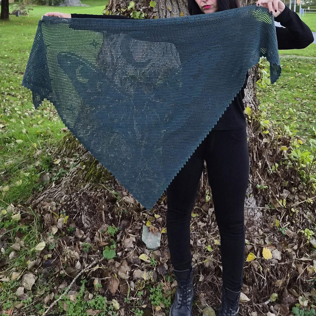 Midnight Butterfly Shawl Crochet Pattern
