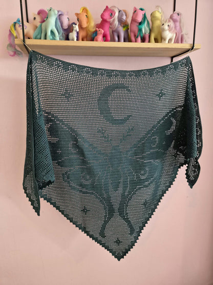 Midnight Butterfly Shawl Crochet Pattern