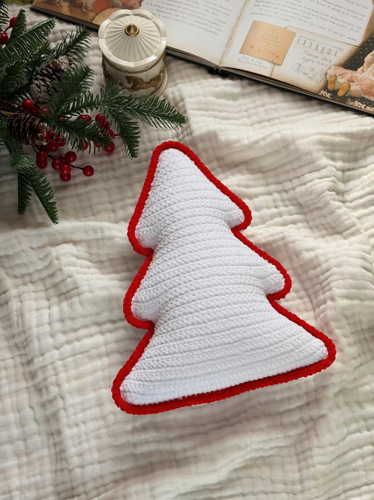 Festive Tree Pillow Crochet Pattern