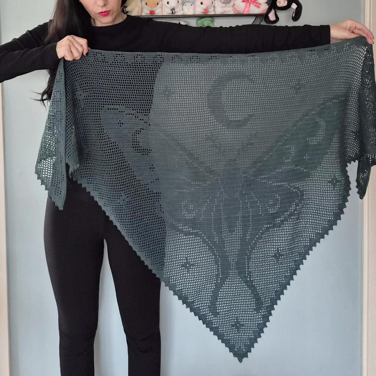 Midnight Butterfly Shawl Crochet Pattern