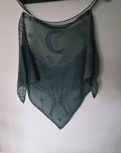 Midnight Butterfly Shawl Crochet Pattern