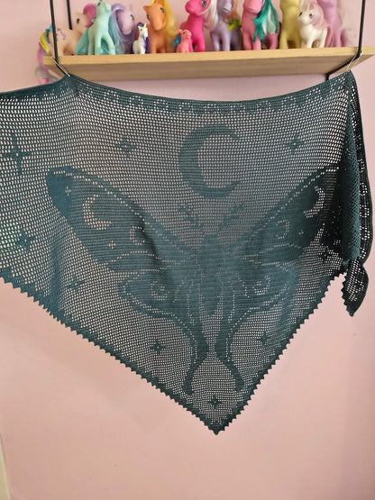 Midnight Butterfly Shawl Crochet Pattern