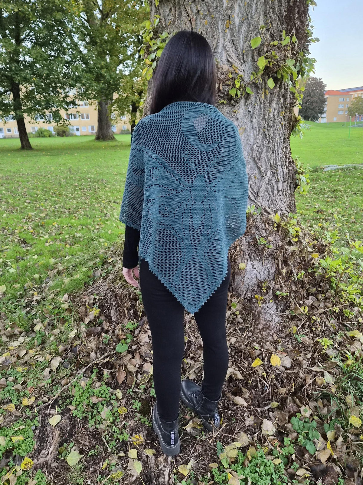 Midnight Butterfly Shawl Crochet Pattern