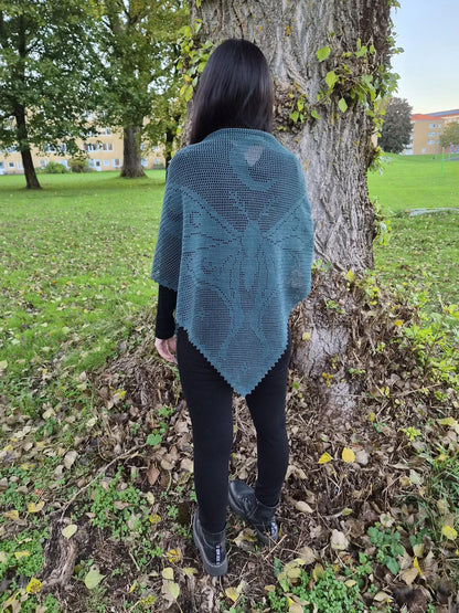 Midnight Butterfly Shawl Crochet Pattern