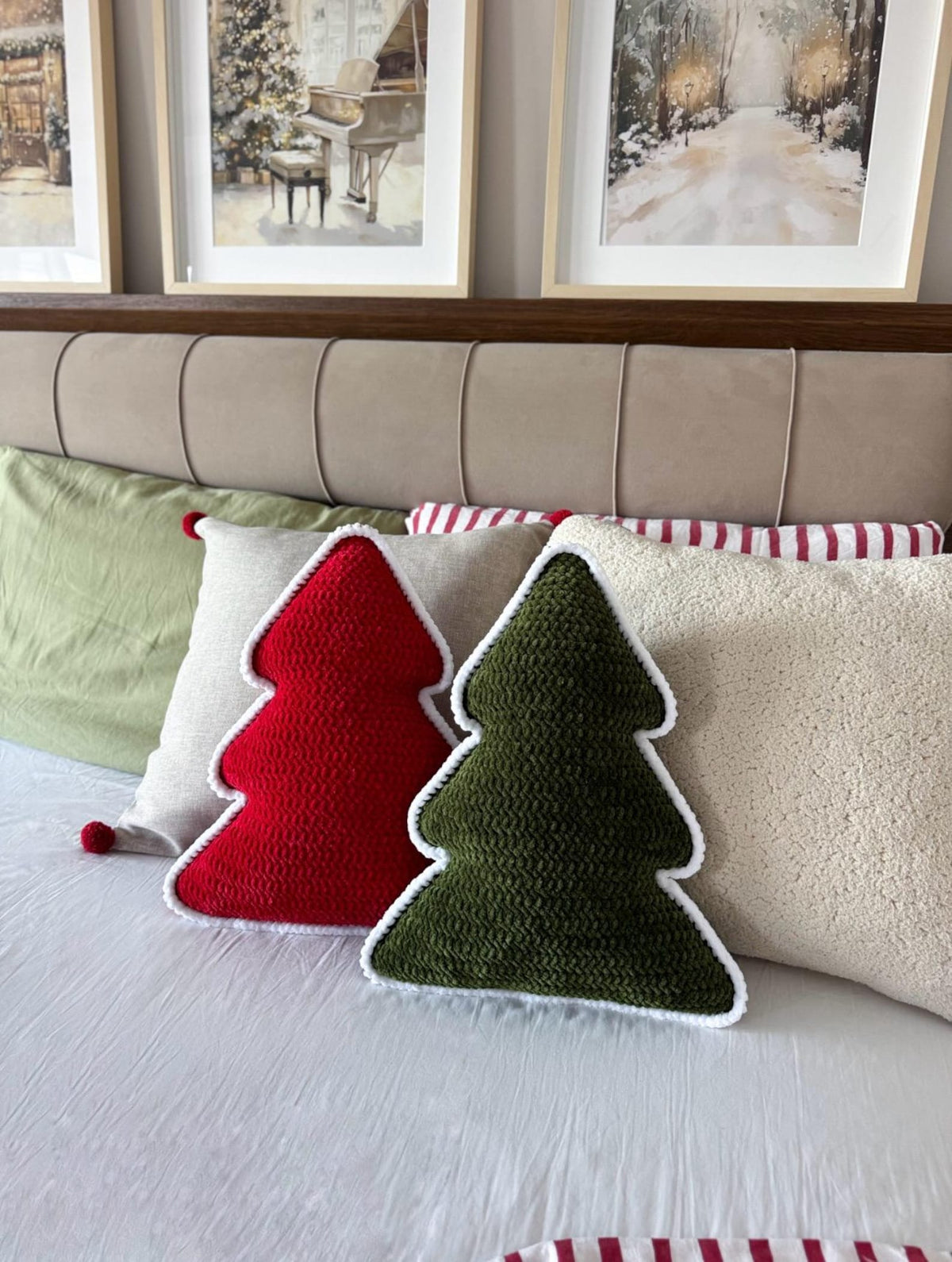 Festive Tree Pillow Crochet Pattern